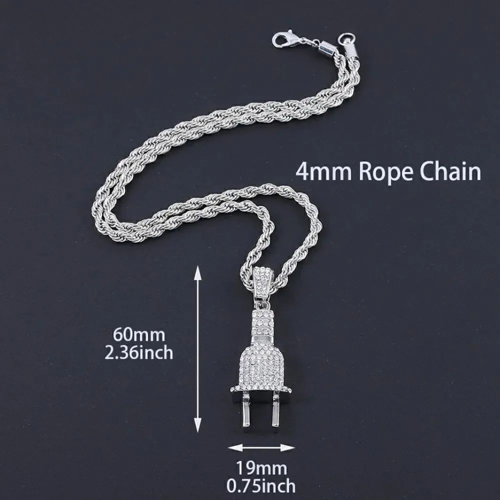 Silver Plug Necklace - Picture 3 of 3